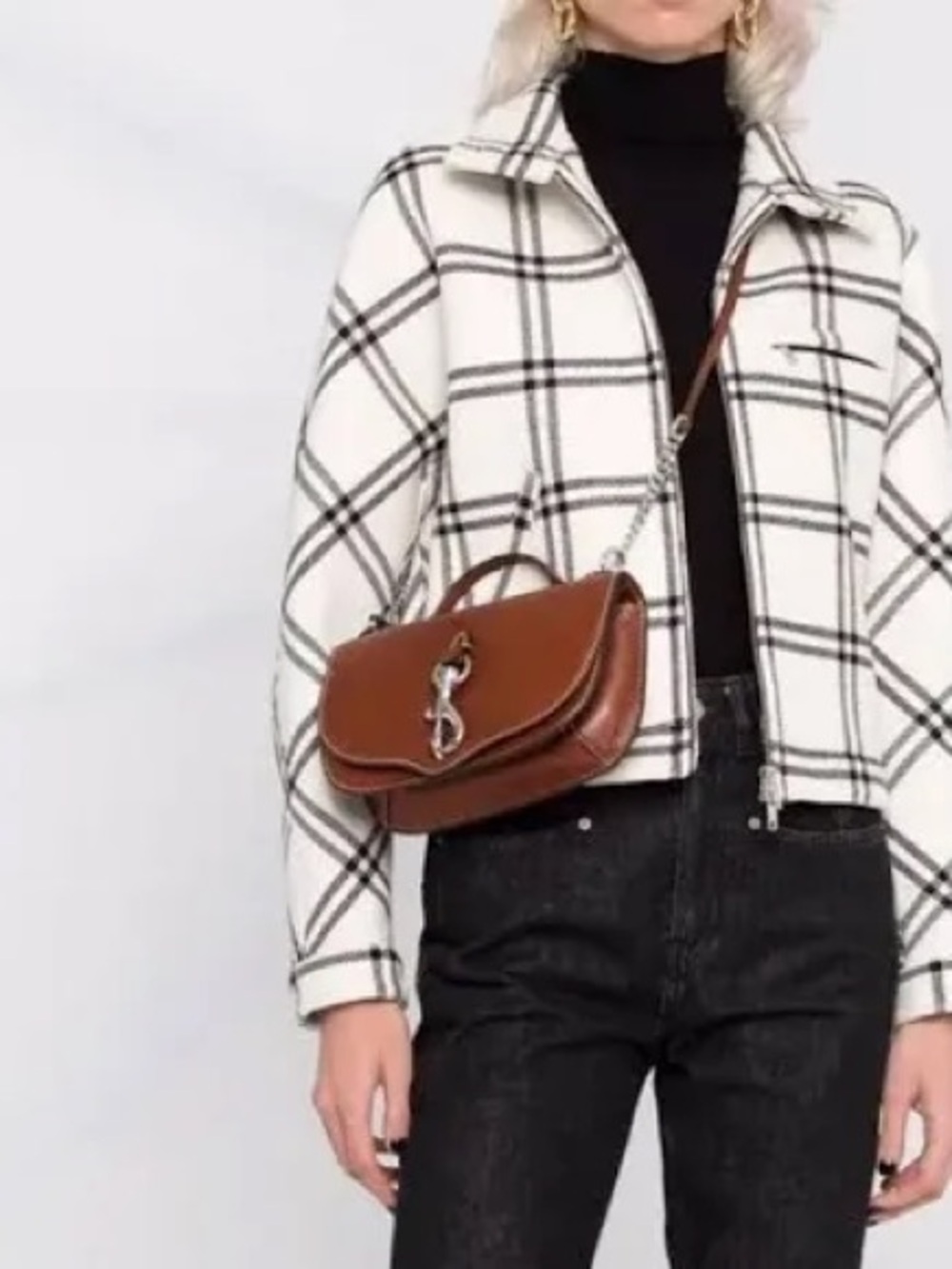 Rebecca Minkoff Brown Megan Half-Moon Crossbody Bag Preowned